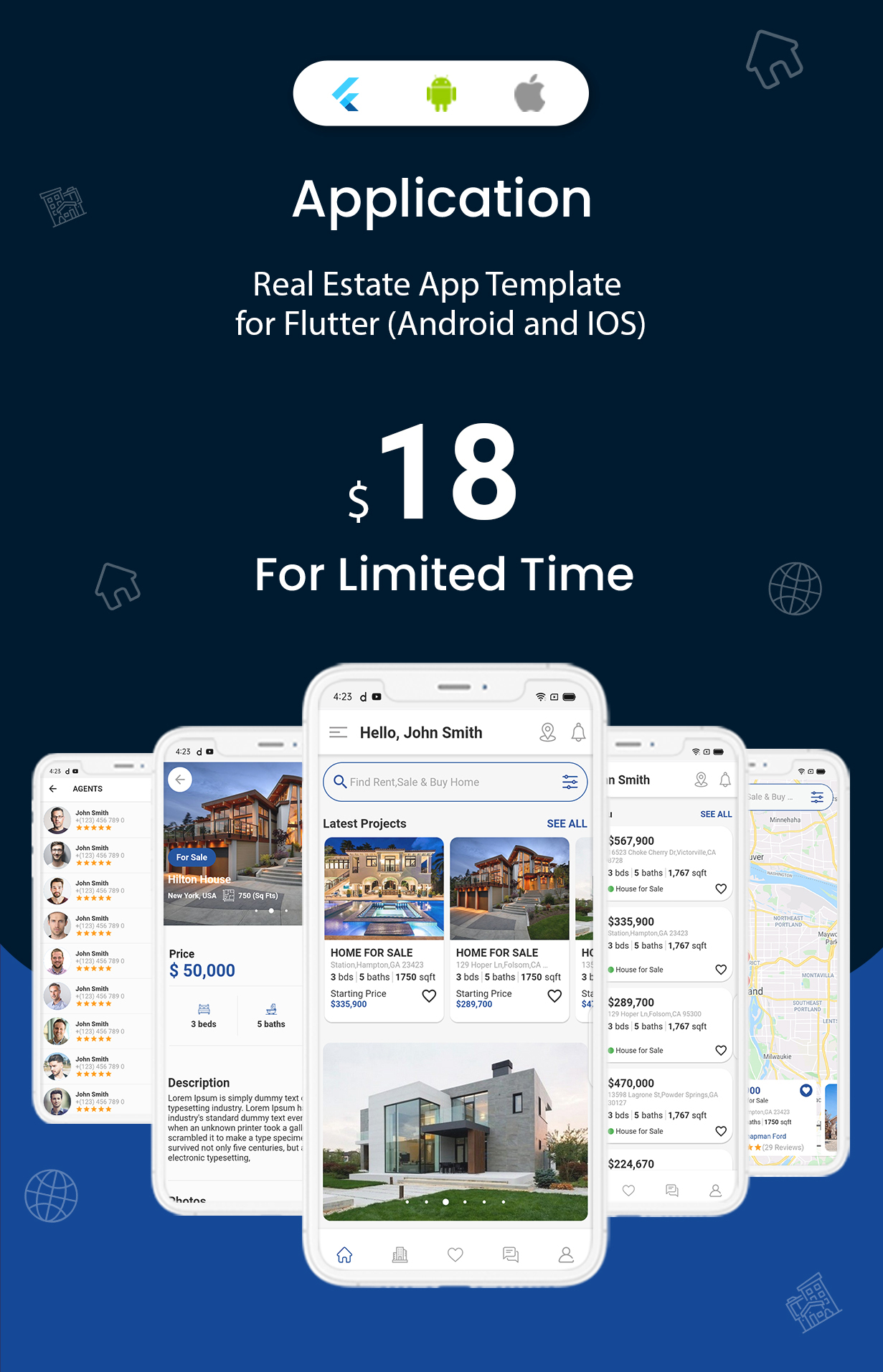onProperty - Real Estate App Template for Flutter (Android and IOS) - 1
