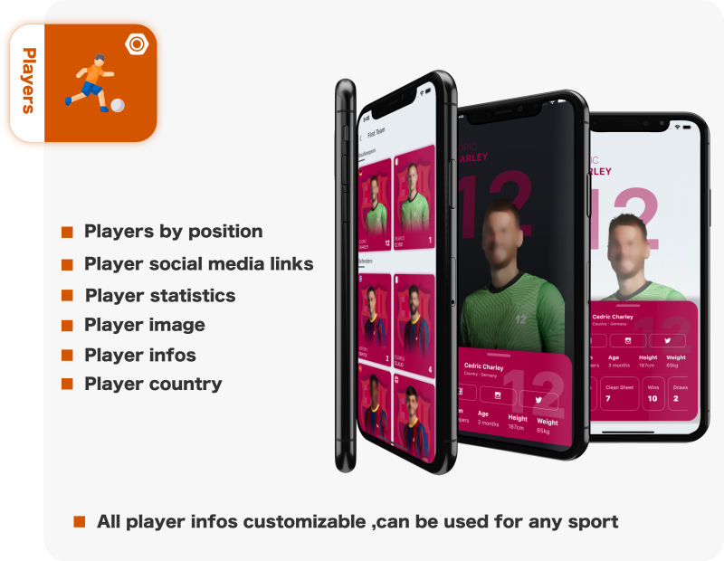 My Team - Soccer - Football - Cricket - Sport Application - 11