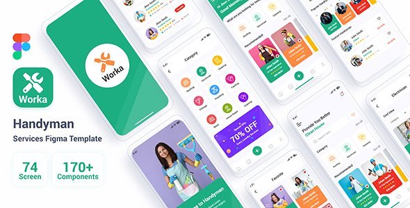 Worka – Handyman Services Figma Template icon
