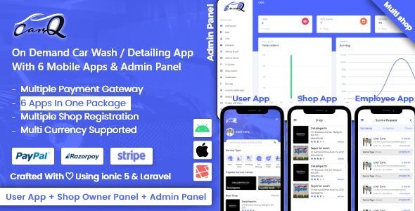 saas - On Demand Car Wash Service Booking App - CarQ