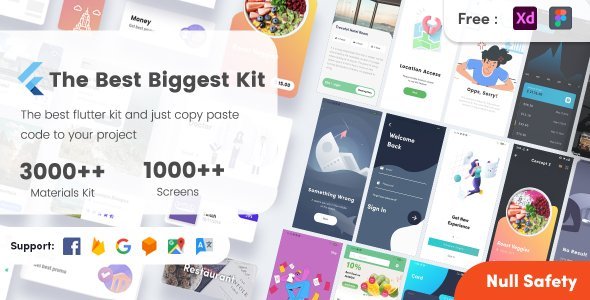 Biggest Pro UI Kits Flutter UI Kit - Best Selling Flutter 3.0 UI Kit icon