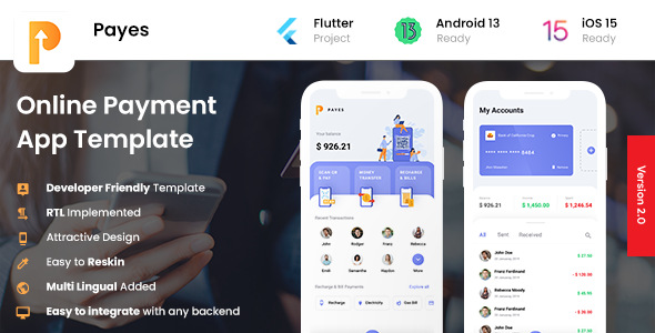 2 App Template| Online Bill Payment App| Recharge App| Booking App| Wallet App| Payes icon