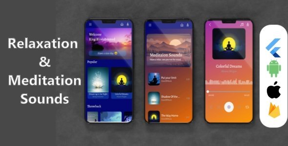Flutter App Relaxation & Meditation Sounds Application icon