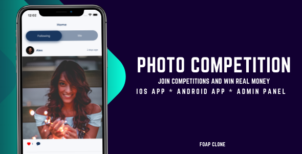 Photo competition and win real money Flutter app - iOS and android app icon
