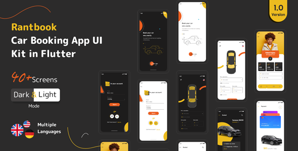 RantBook – Car Booking App UI Kit in Flutter