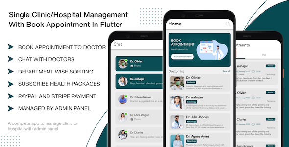 Single Clinic/Hospital Management With Book Appointment In Flutter icon