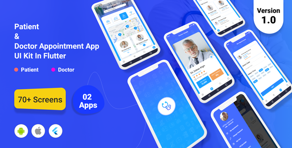 TeleDoc - Patient And Doctor Appointment App UI Kit in Flutter icon