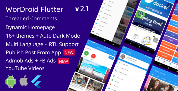 WorDroid Flutter - Full Wordpress App For Android and iOS icon