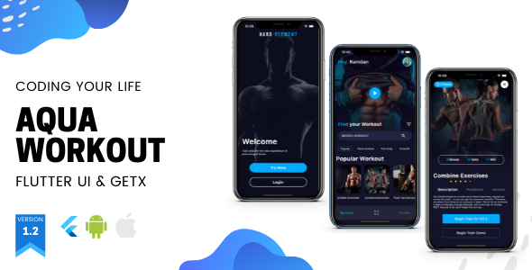 Workout (Fitness) App v1.3.0 - (Flutter UI Kit Only) using GetX Flutter Sport &amp; Fitness Mobile Uikit