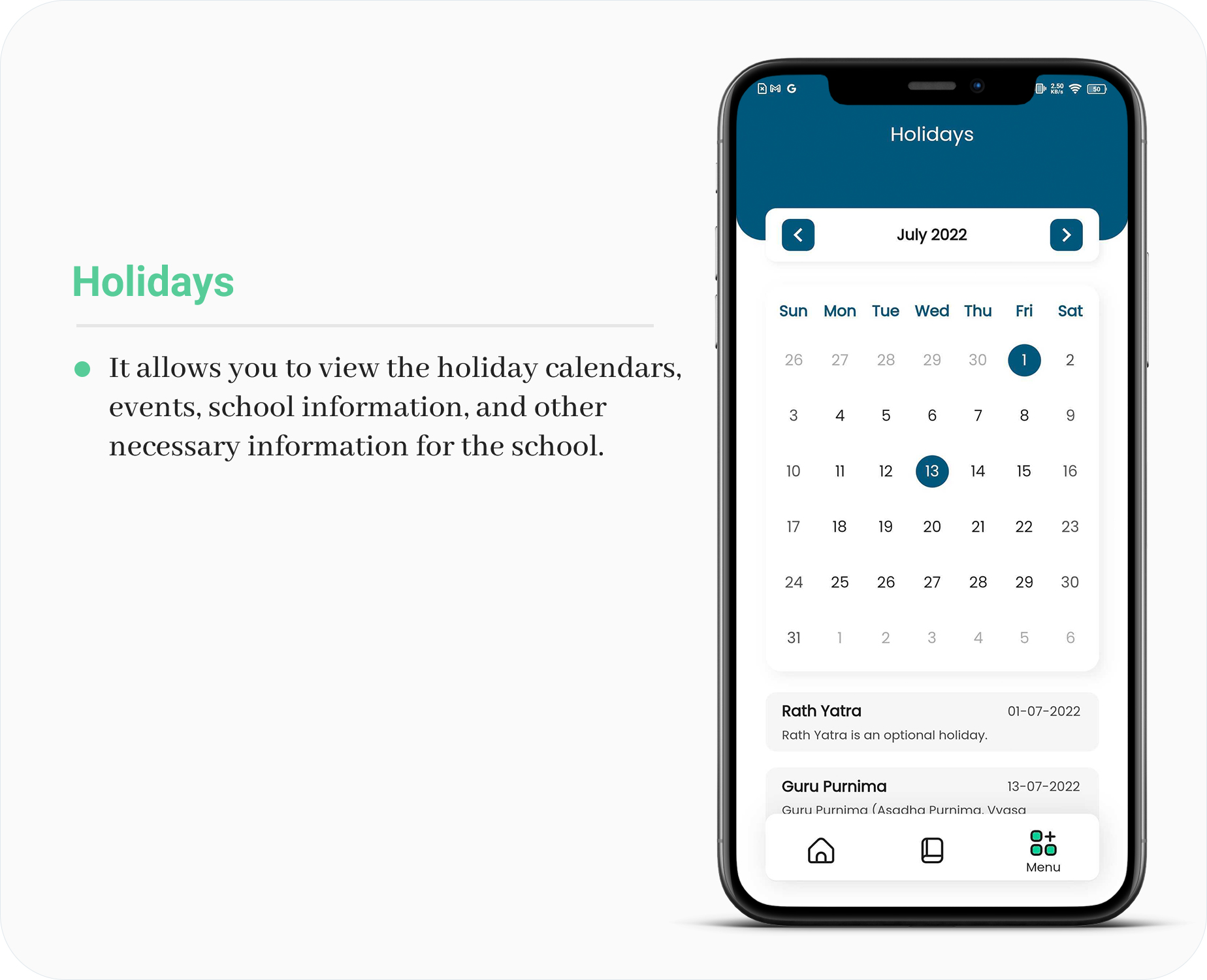 eSchool - Virtual School Management System Flutter App with Laravel Admin Panel - 14
