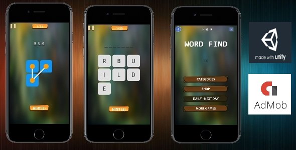 Word Find - ( Unity - Admob - IAP - Android ) Easy Reskin icon
