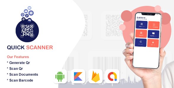Quick Scanner - QR generator and scanner, barcode scanner and document scanner(Kotlin) icon