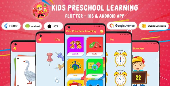 Kids Preschool Learning - Flutter Android & iOS App icon