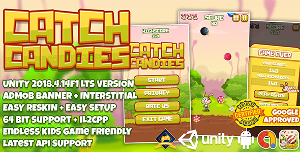 Catch All Candy + Admob + Unity LTS Project Latest API SUPPORT icon