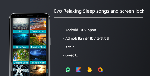 Evo Relaxing Sleep sounds and Screen lock icon