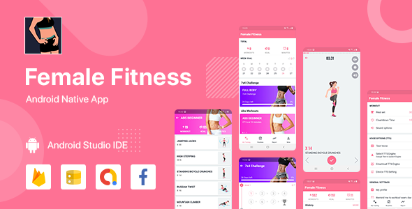 Female Fitness - Android (Kotlin) Unity Sport &amp; Fitness Mobile App template