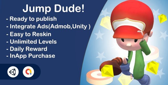 Jump Dude!(Unity Complete+Admob+InApp+Ultra Casual) icon