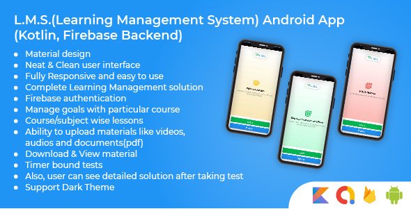 Learning Management System Android App Using Kotlin & Firebase icon