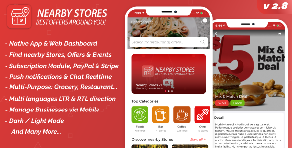 Nearby Stores iOS – Offers, Events, Multi-Purpose, Restaurant, Services &