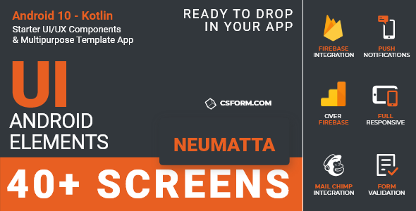 Neu Matta | Android UI Theme / Template App | Multipurpose Starter App Unity Ecommerce Mobile App template