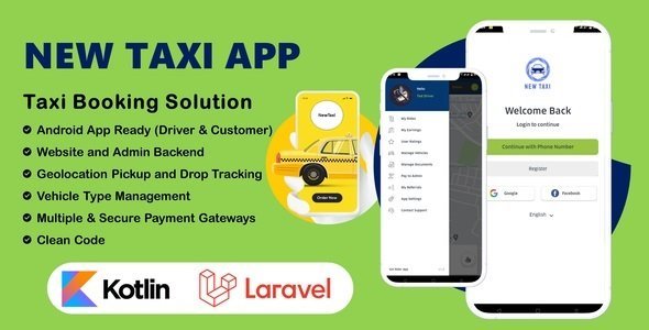 NewTaxi App - Online Taxi Booking App With Admin Panel & Driver/User Panel | Multi Payment Gateways icon