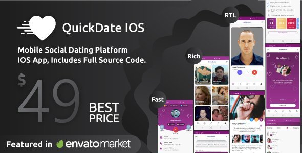 QuickDate IOS- Mobile Social Dating Platform Application icon