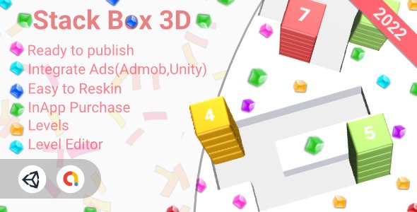 Stack Box 3D(Unity Game+Admob+iOS+Android) icon