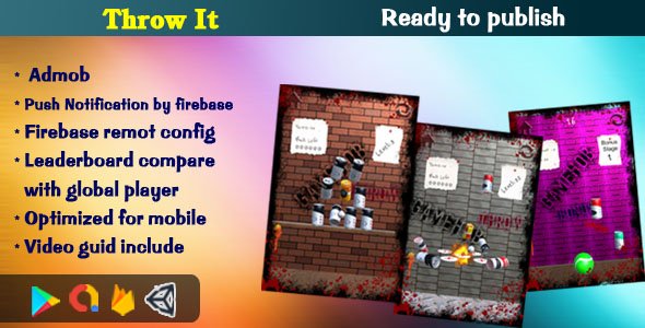 Throw It Knock Down - Admob | Firebase | Unity icon