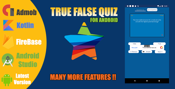 True False Quiz App For Android icon