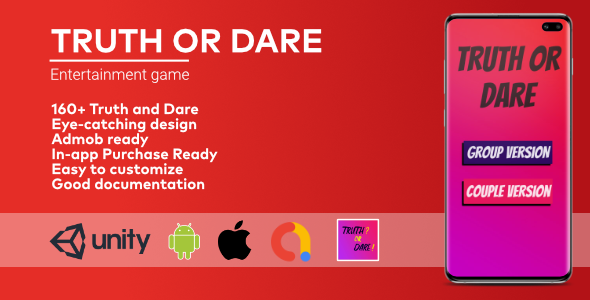 Truth or dare - Entertainment game (Android + iOS + UNITY))