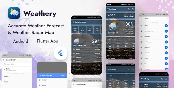 Weathery - Weather Forecast & Radar Map Flutter App icon