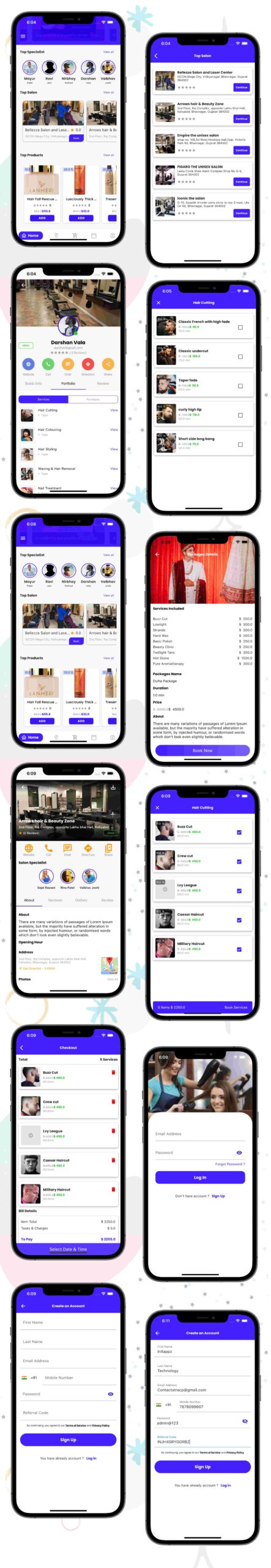 Multi Salon, Individual Appointments Booking System Full App Solution Flutter / Laravel / Angular - 4