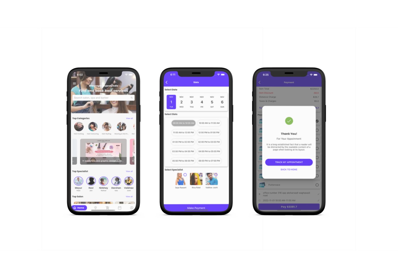 Multi Salon, Individual Appointments Booking System Full App Solution Flutter / Laravel / Angular - 15