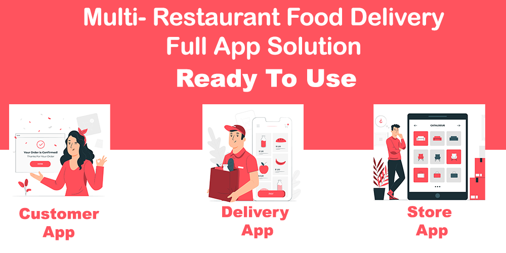 Flutter 3 Food Delivery Multi Restaurants Laravel Backend (Android + iOS + Website + Admin + PWA) - 1