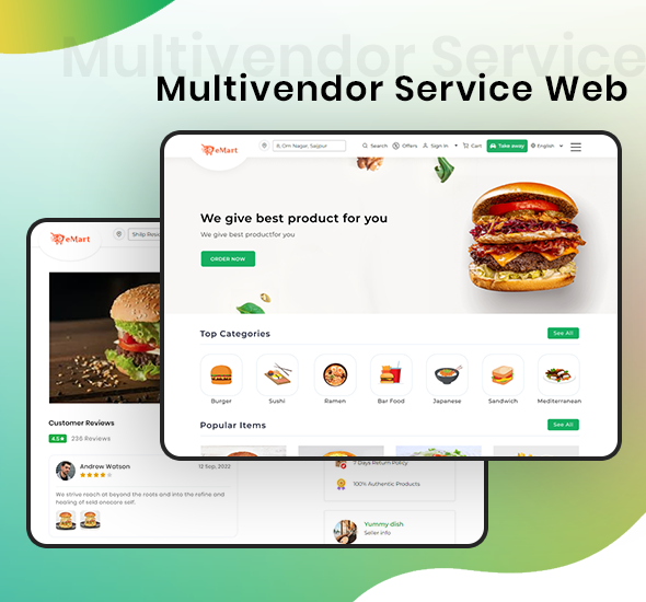 eMart | Multivendor Food, eCommerce, Parcel, Taxi booking, Car Rental App with Admin and Website - 9