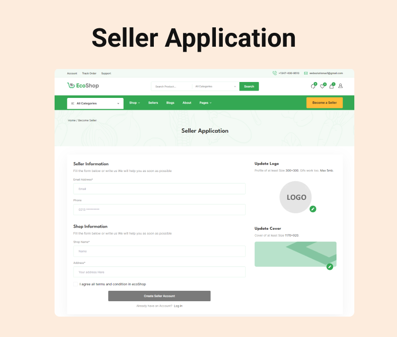 ​​​EcoShop - Multivendor Food, Grocery, Ecommerce Flutter App with Admin Panel & Website - 10