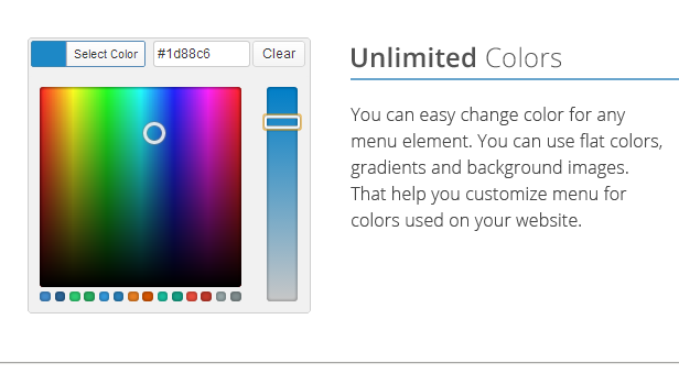 Mega Menu Unlimited Colors