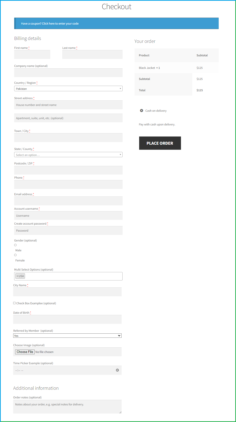 WooCommerce Registration Fields Plugin - Custom Signup Fields - 2