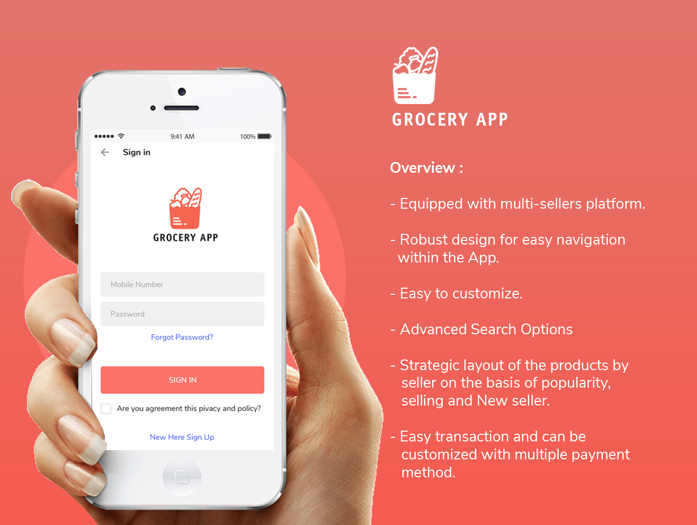 Grocery | Food | Pharmacy | Store Delivery | Marketplace | Multivendor | Driver| e-Commerce App 