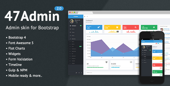 47Admin - Bootstrap Admin Skin image
