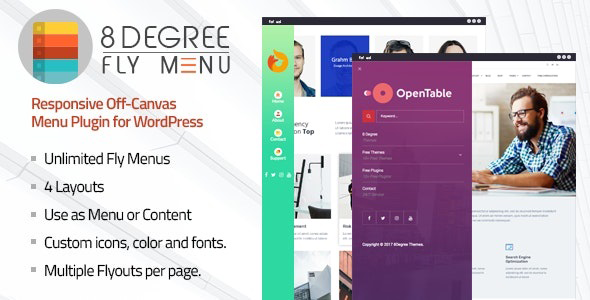 8Degree Fly Menu - Responsive Off-Canvas Menu Plugin for WordPress icon