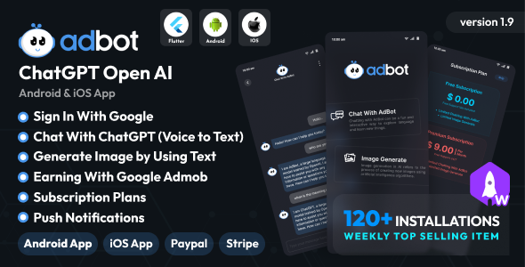AdBot - ChatGPT Open AI Android and iOS App image