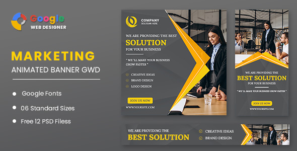 Business Marketing Animated Banner GWD icon