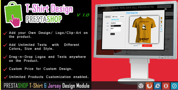Custom Product and T-shirt Design for Prestashop icon