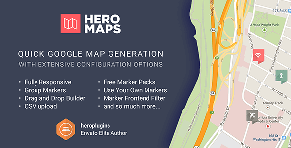 Hero Maps Premium - Customizable Google Maps Plugin    
