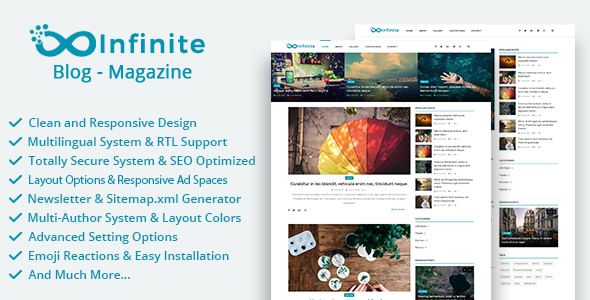 Infinite - Blog & Magazine Script icon