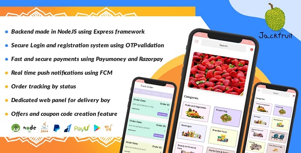 Jackfruit - Grocery, Fruits & Vegetable Delivery, Android eCommerce App with Node Js Technology icon
