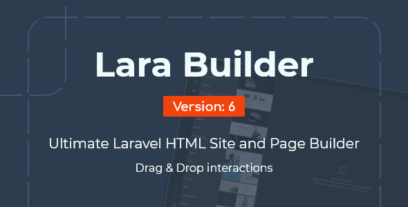 LaraBuilder - Laravel Drag&Drop SaaS HTML site builder icon