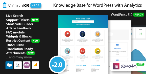 MinervaKB Knowledge Base for WordPress with Analytics icon