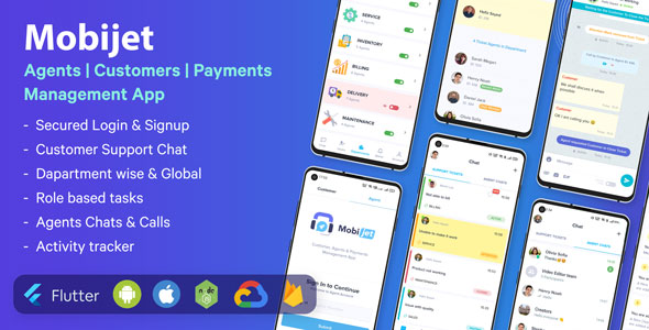 Mobijet - Agents, Customers & Payments Management App | Android & iOS Flutter app image